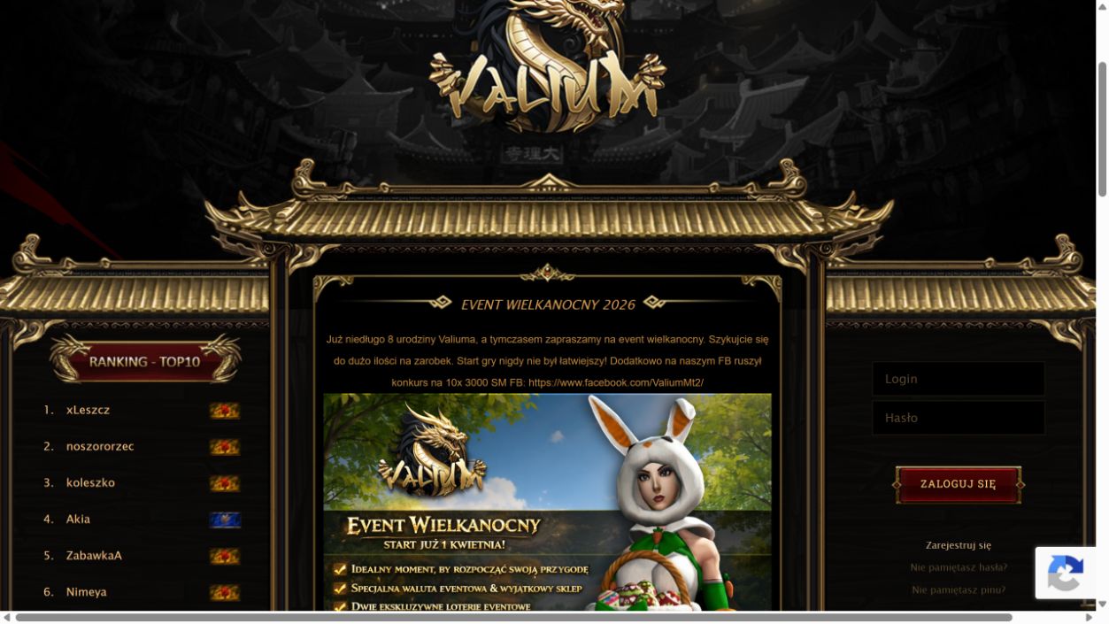Oficjalna grafika wydarzenia wielkanocnego Valium w 2026 roku